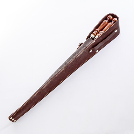 A set of skewers 670*12*3 mm in brown leather case в Перми
