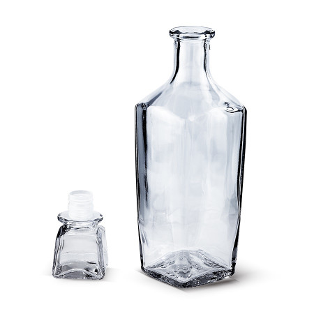 Бутылка (штоф) "Элегант" стеклянная 0,5 литра с пробкой  в Перми