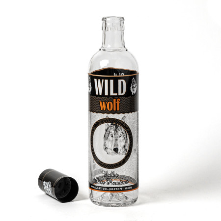 Бутылка сувенирная "Волк" 0,5 литра в Перми